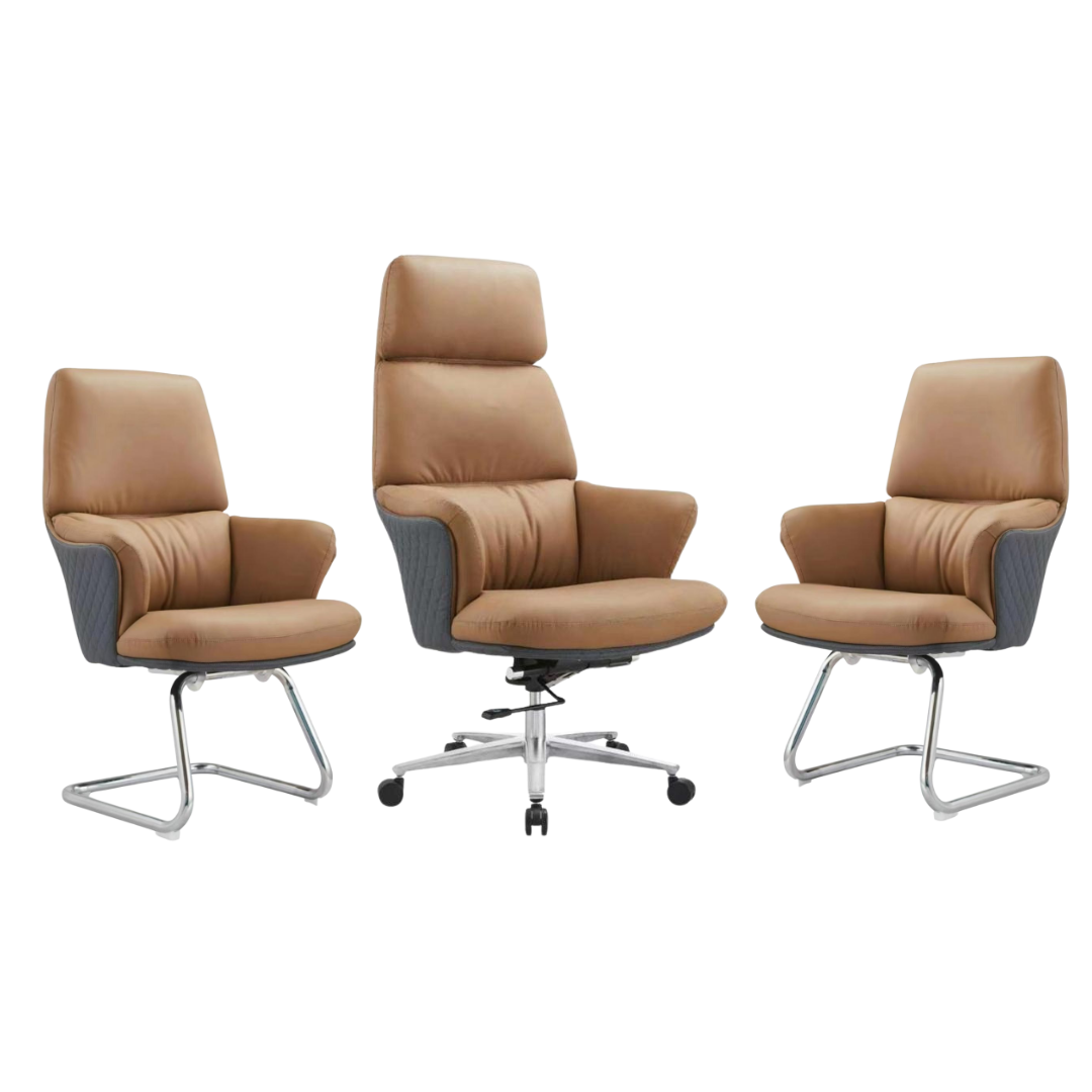 Ensemble Fauteuil Président et 2 Fauteuils Visiteurs Premium