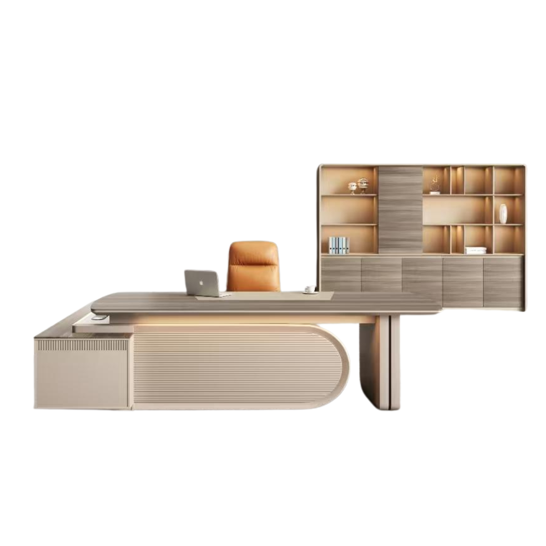 Bureau avec bibliothèque