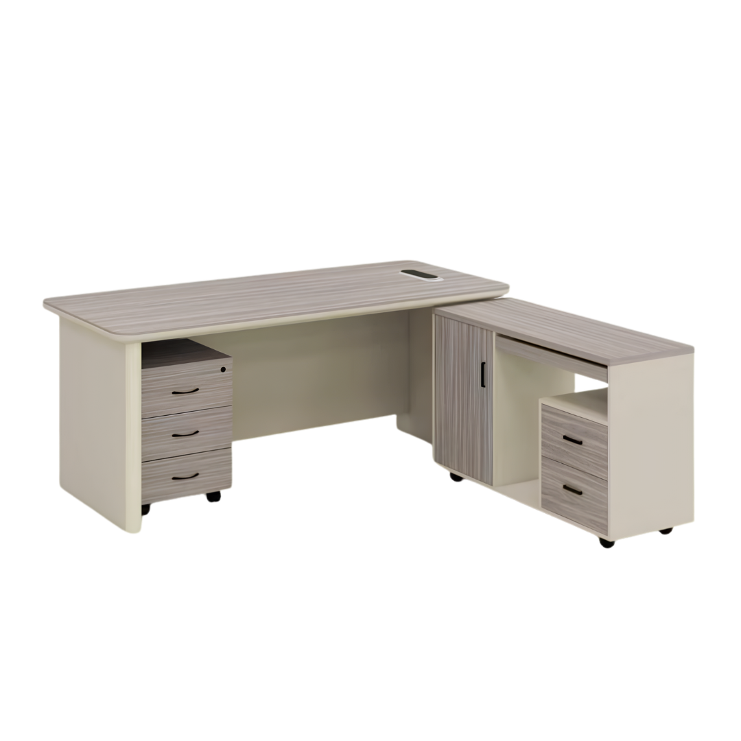 Bureau de Direction Élégant avec Retour Fonctionnel - Image 2