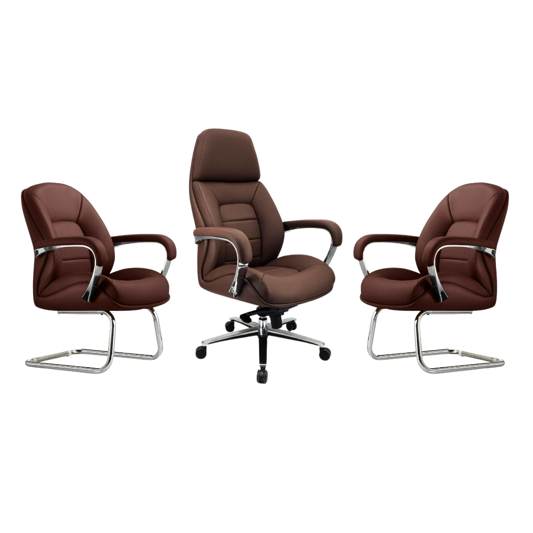 Ensemble Fauteuil de Direction et Fauteuils Visiteurs Confort