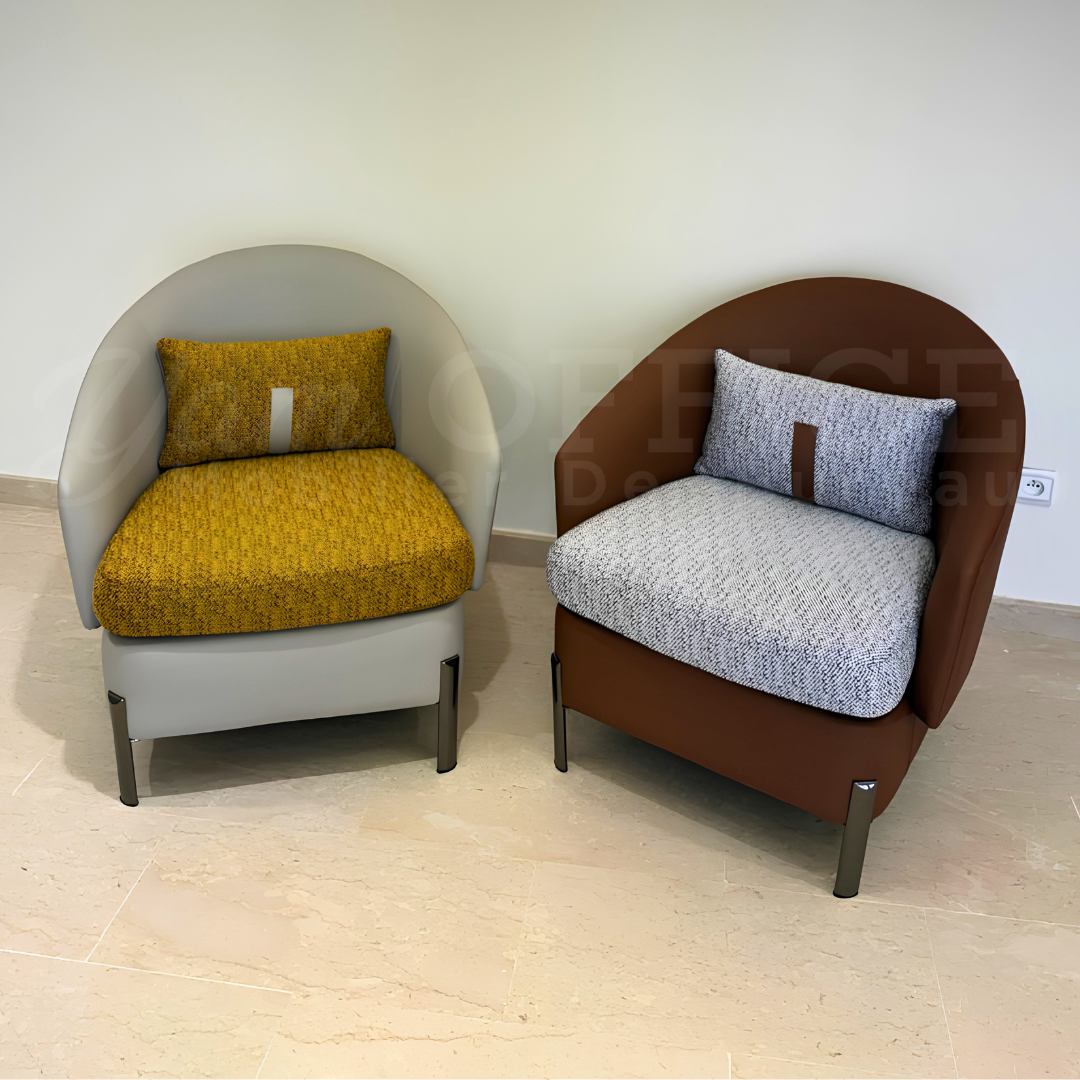 Fauteuil d’Accueil Design avec Coussin - Image 3
