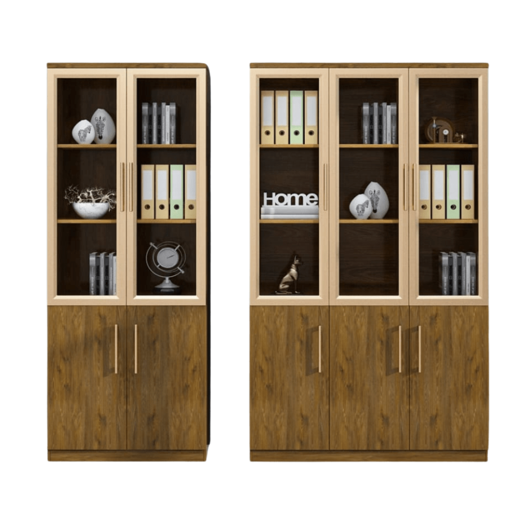 Armoire de Bureau Vitrée avec Rangements