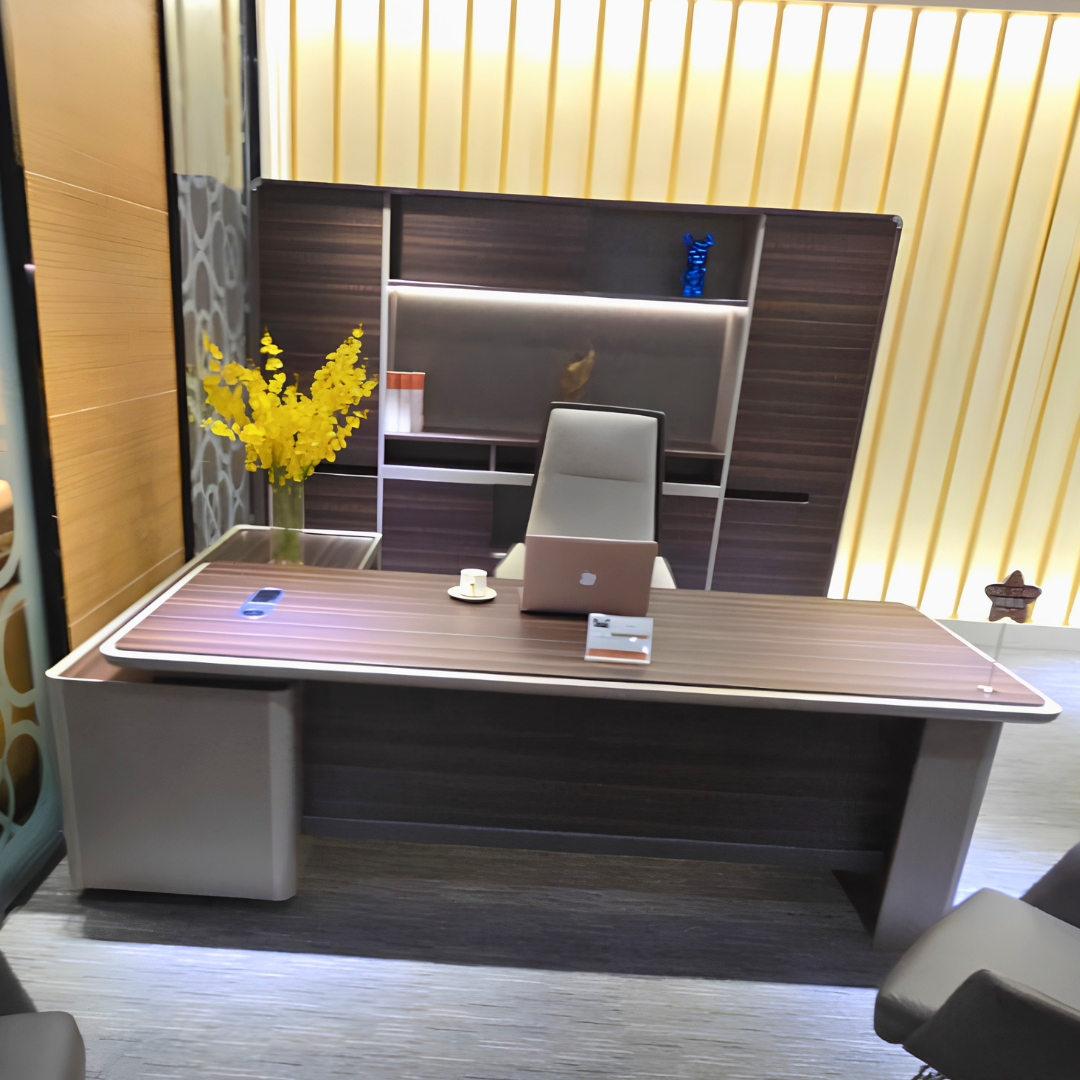 Ensemble Bureau de Direction Moderne avec Rangement