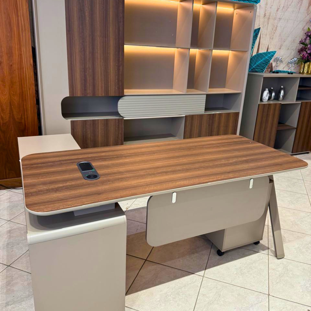Ensemble Bureau avec Bibliothèque de Rangement Design