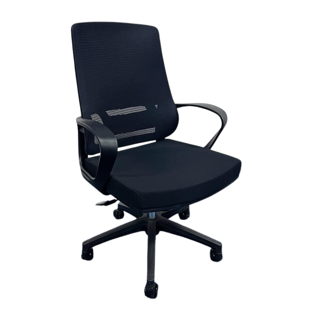 Fauteuil de Bureau Ergonomique en Tissu Noir