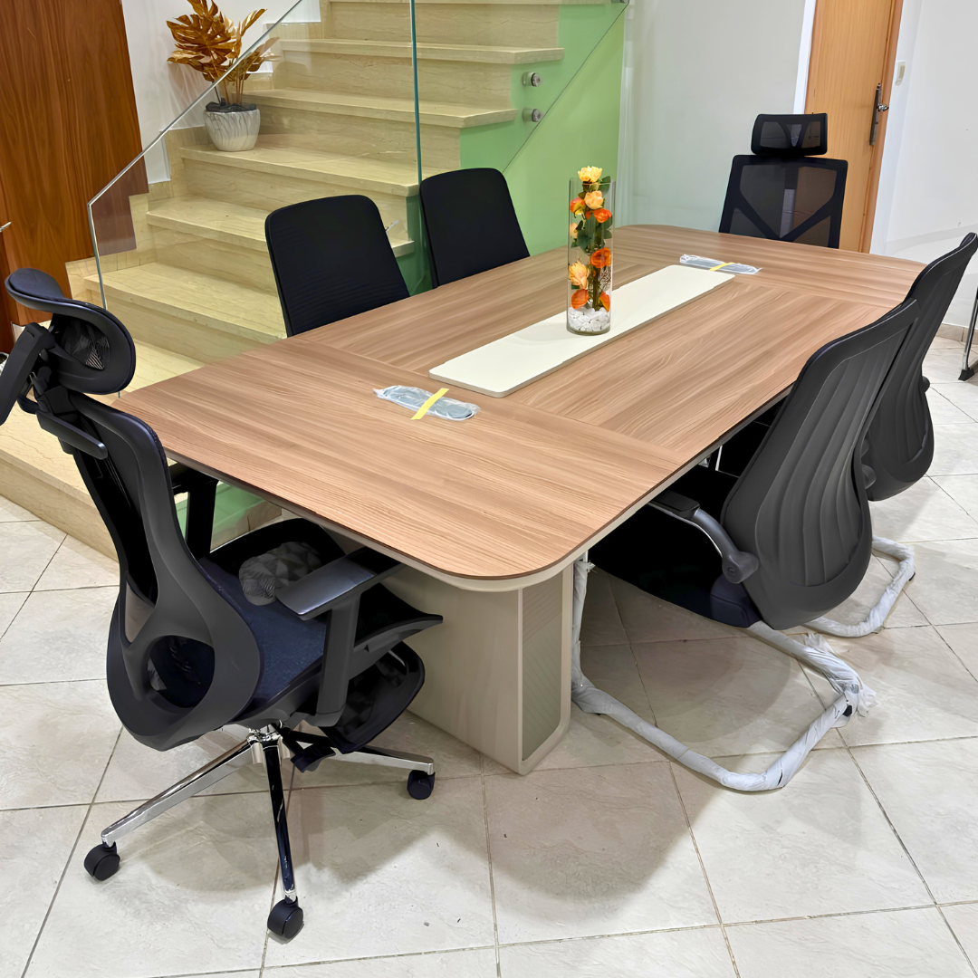 Table de Réunion Design 6 à 8 Places en Bois
