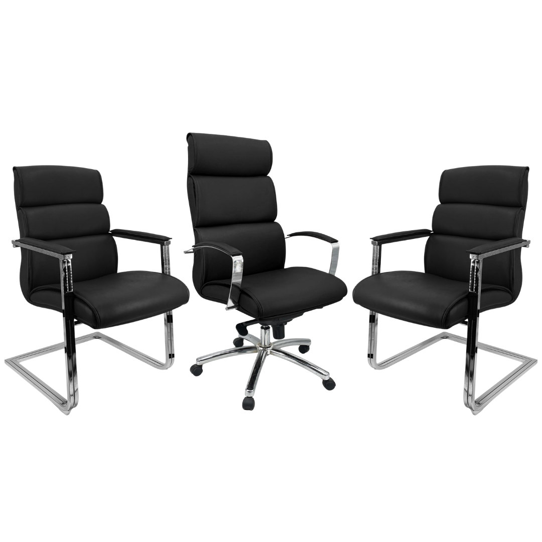 Pack Fauteuil de Direction Ergonomique avec Visiteurs - Image 4